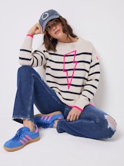 SCAMP & DUDE Cream Breton Stripe Women Jumper - Image 4 of 5