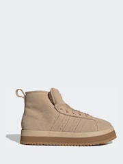 adidas Originals Light Brown Campus 00S Winter Mid Trainers - Image 1 of 9