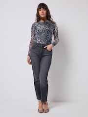 SCAMP & DUDE Grey Paradise Mesh Top - Image 1 of 5