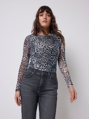 SCAMP & DUDE Grey Paradise Mesh Top - Image 3 of 5