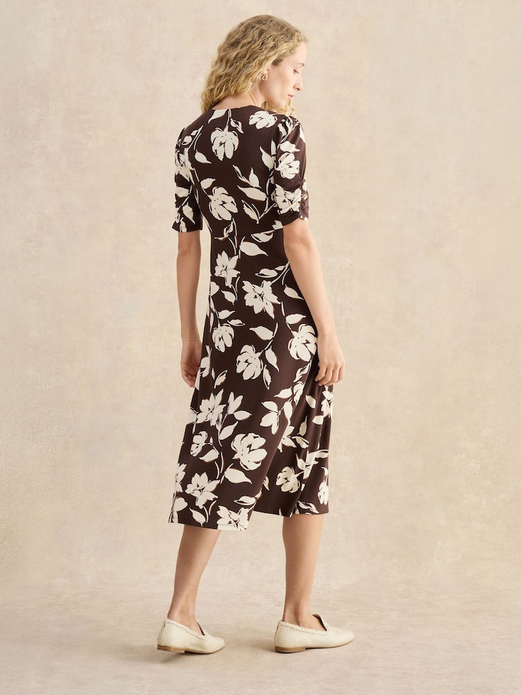 Hobbs Brown Peyton Jersey Dress - Image 2 of 5