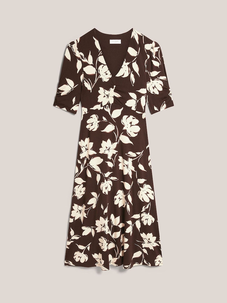 Hobbs Brown Peyton Jersey Dress - Image 5 of 5