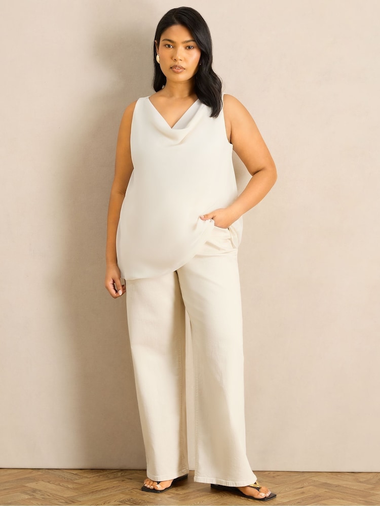 Live Unlimited White Cowl Neck Vest - Image 6 of 6