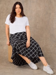 Live Unlimited Check Bias Cut Maxi Skirt - Изображение 1 5