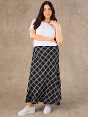 Live Unlimited Check Bias Cut Maxi Skirt - Изображение 2 5