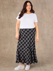 Live Unlimited Check Bias Cut Maxi Skirt - Изображение 5 5