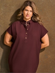 Live Unlimited Brown Linen Blend Button Front Midaxi Shirt Dress - Image 3 of 6
