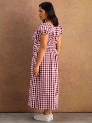 Live Unlimited Gingham Shirred Back Midaxi Dress - Immagine 4 di 8