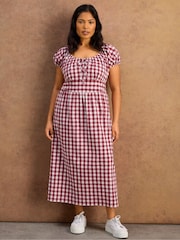 Live Unlimited Gingham Shirred Back Midaxi Dress - Immagine 7 di 8