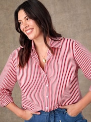 Live Unlimited Red Stripe Button Through Shirt - Image 10 of 10