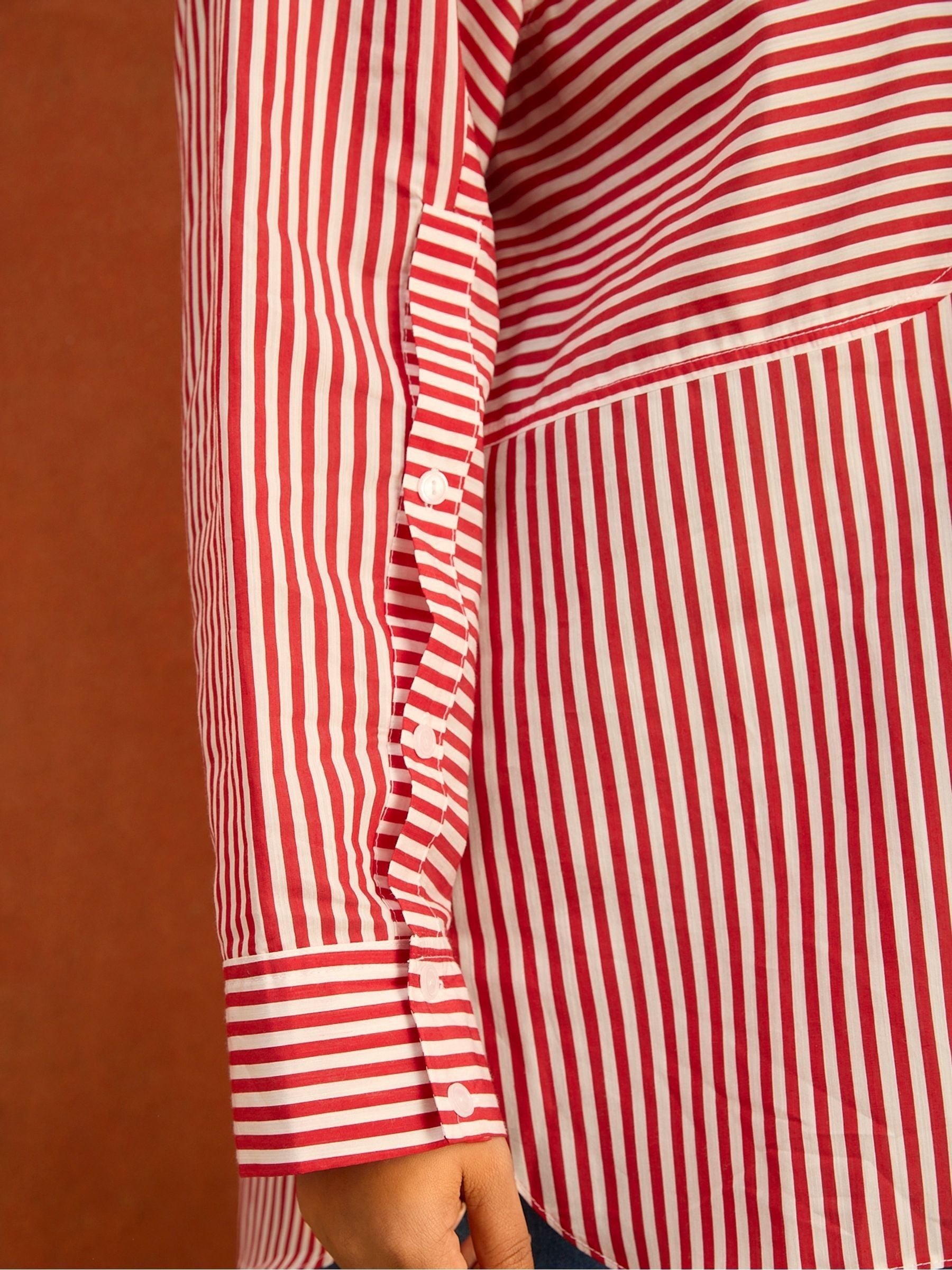 RED　ストライプ Buy Live Unlimited Red Stripe Button Through Shirt from Next Romania