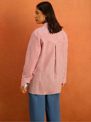 Live Unlimited Red Stripe Button Through Shirt - Image 4 of 10