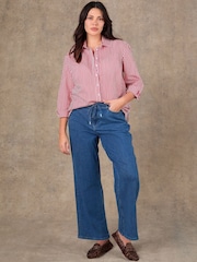 Live Unlimited Red Stripe Button Through Shirt - Image 6 of 10