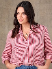 Live Unlimited Red Stripe Button Through Shirt - Image 7 of 10