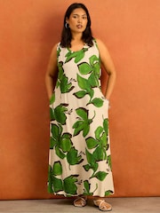 Live Unlimited Green Petite Floral Sleeveless Maxi Dress - Image 1 of 5