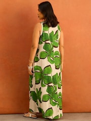 Live Unlimited Green Petite Floral Sleeveless Maxi Dress - Image 4 of 5