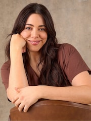 Live Unlimited Brown Cotton Slub V-Neck T-Shirt - Image 4 of 4