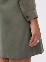 Finery Green Enriko Zip Front Short Dress - Image 3 of 4