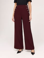 Finery Red Nellie Twill Wide Leg Trousers - Image 1 of 4