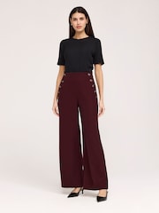 Finery Red Nellie Twill Wide Leg Trousers - Image 2 of 4