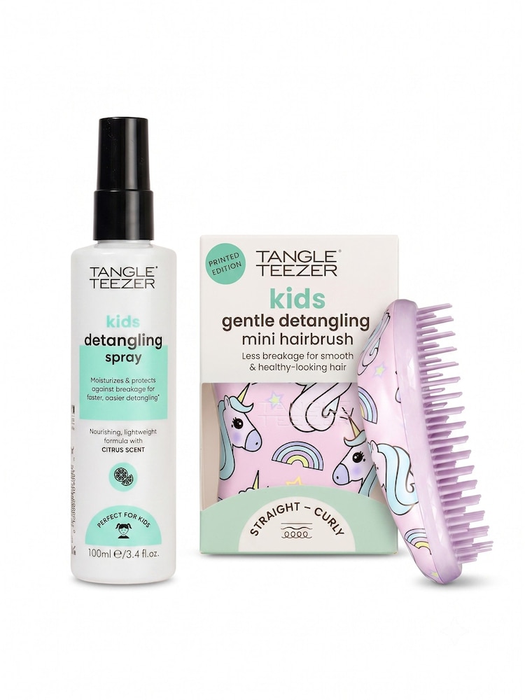 Tangle Teezer Multi Kids Detangling Spray & Unicorn Magic Detangling Brush Duo (Worth £18) - Image 1 of 1 Tangle Teezer Multi Kids Detangling Spray & Unicorn Magic Detangling Brush Duo (Worth £18) - Image 1 of 1