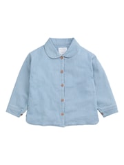 MORI Blue Striped Supersoft Denim Jacket - Image 2 of 5