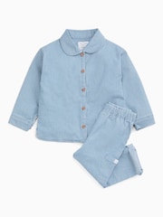 MORI Blue Striped Supersoft Denim Jacket - Image 4 of 5