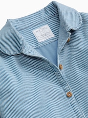 MORI Blue Striped Supersoft Denim Jacket - Image 5 of 5