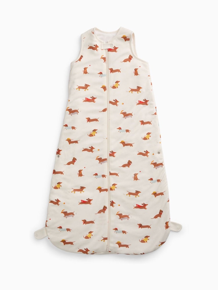 MORI Cream Sausage Dog Supersoft Sleeping Bag 1.5 TOG - Image 1 of 4 MORI Cream Sausage Dog Supersoft Sleeping Bag 1.5 TOG - Image 1 of 4