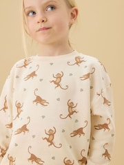 MORI Monkey Love Oversized Supersoft Sweatshirt - Imaginea 1 din 4
