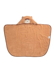 MORI Monkey bade- og strandhåndkle med hette, baby- og barnehåndkle - Bilde 3 av 5