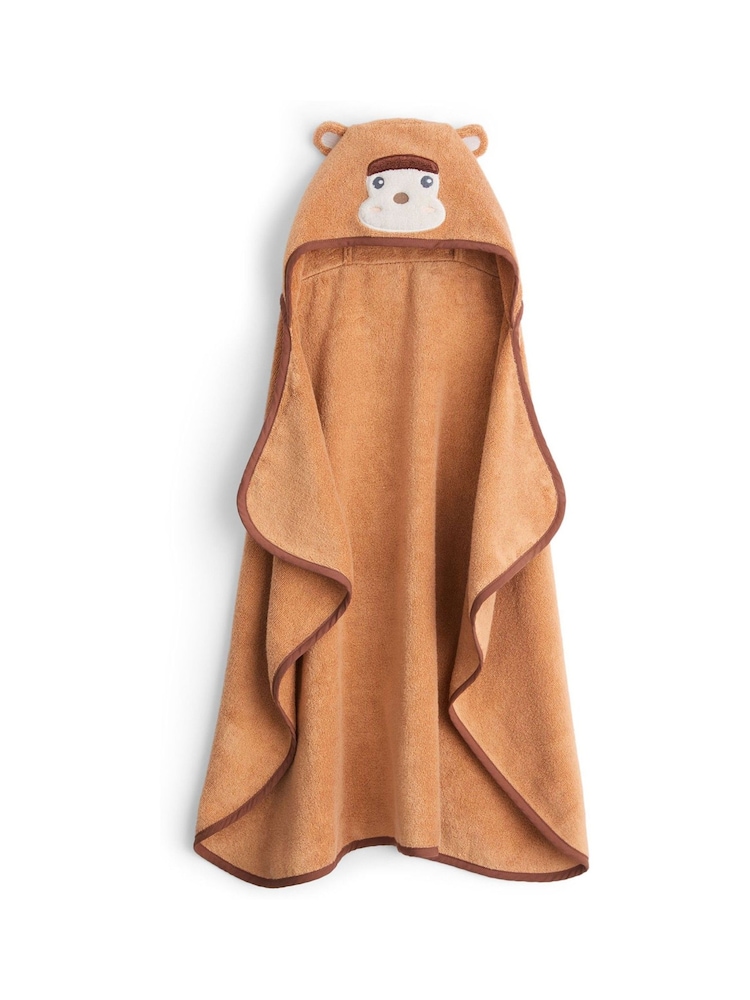 MORI Monkey bade- og strandhåndkle med hette, baby- og barnehåndkle - Bilde 5 av 5