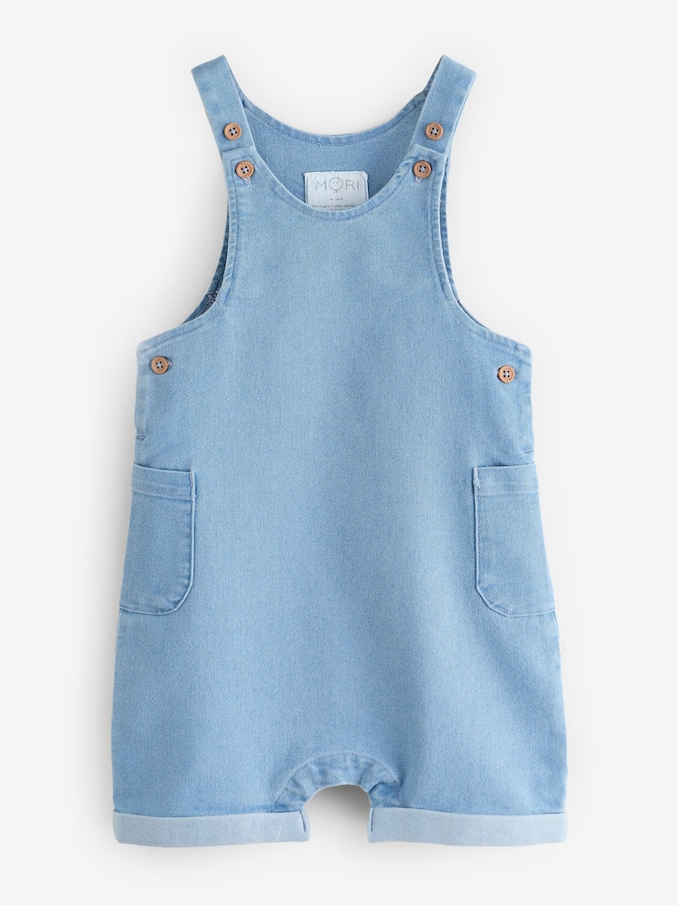 MORI Blue Everyday Supersoft Denim Dungarees - Image 1 of 1