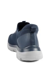 Pavers Navy Wide Fit Memory Foam Lace-Up Trainers - Image 3 of 5