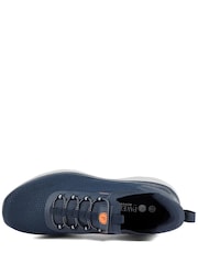 Pavers Navy Wide Fit Memory Foam Lace-Up Trainers - Image 4 of 5