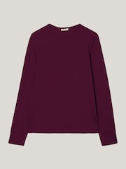 Jigsaw Red Long Sleeve 100% Cotton Top - Image 6 of 6