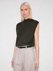 Jigsaw Green Merino Cocoon Tank - Image 1 of 6
