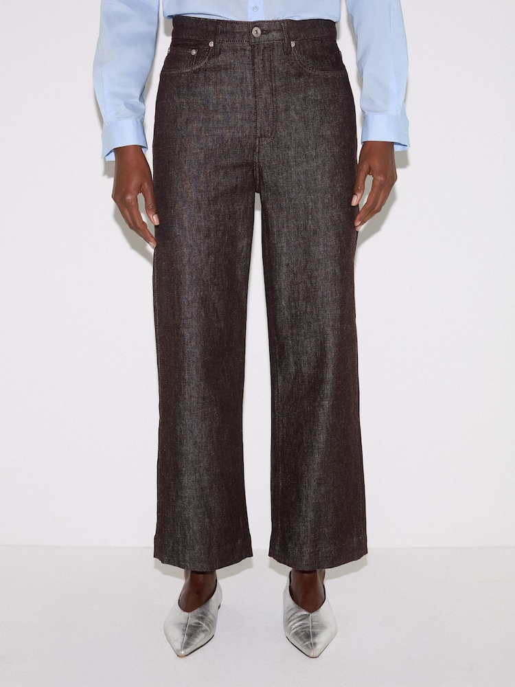 Jigsaw Purple Tyne Wide Leg Cropped Jeans - Image 1 of 6