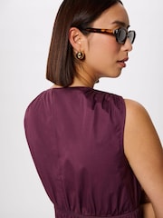 Whistles Purple Cotton Shirred Tank - Image 4 of 5