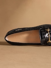 Russell & Bromley Black Patent Brewster Snaffle Loafers - Image 5 of 7