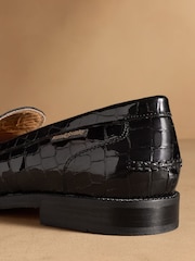 Russell & Bromley Black Patent Brewster Snaffle Loafers - Image 6 of 7