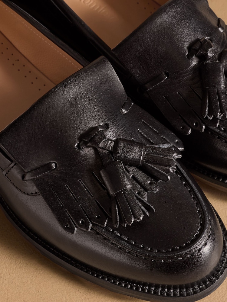 Russell & Bromley Chester Patent Leather Tassel Loafers Slip-On Black 40 US 7 Buy Russell & Bromley Black Chester Tassel Loafers from Next  main image 3
