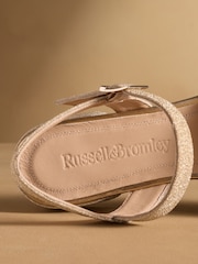 Russell & Bromley Gold Seaville Low Block Sandals - Image 5 of 7