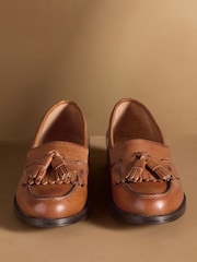 Ανοιχτό καφέ/Καφέ - Μοκασίνια Russell & Bromley Chester με φούντες - Εικόνα 3 του 7
