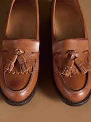 Ανοιχτό καφέ/Καφέ - Μοκασίνια Russell & Bromley Chester με φούντες - Εικόνα 4 του 7
