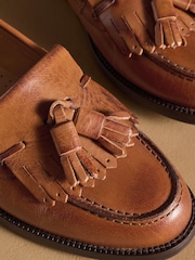 Ανοιχτό καφέ/Καφέ - Μοκασίνια Russell & Bromley Chester με φούντες - Εικόνα 5 του 7