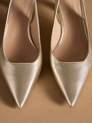 Russell & Bromley Gold Seathwait Slingback Heels - Image 4 of 7