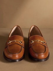 Russell & Bromley Tan Brown Brewster Snaffle Loafers - Image 3 of 7
