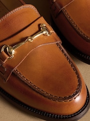 Russell & Bromley Tan Brown Brewster Snaffle Loafers - Image 4 of 7