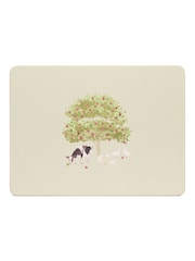 Sophie Allport Set of 4 Neutral Stone Farm Friends Placemats - Image 3 of 3
